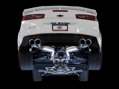 AWE Tuning 16-19 Chevrolet Camaro SS Axle-back Exhaust - Touring Edition (Quad Chrome Silver Tips) - Precision R