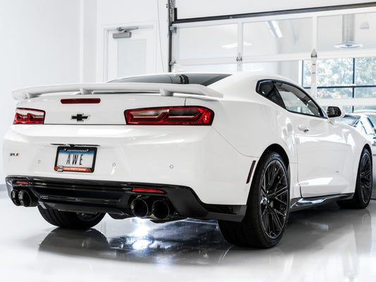 AWE Tuning 16-19 Chevrolet Camaro SS Axle-back Exhaust - Touring Edition (Quad Diamond Black Tips) - Precision R