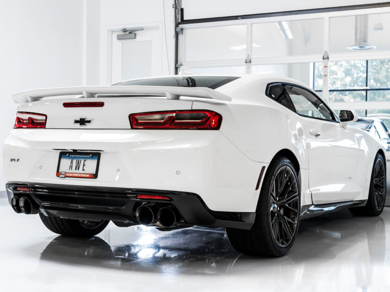 AWE Tuning 16-19 Chevy Camaro SS Non-Res Cat-Back Exhaust -Touring Edition (Quad Chrome Silver Tips) - Precision R