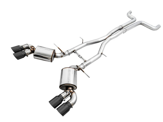 AWE Tuning 16-19 Chevy Camaro SS Non-Res Cat-Back Exhaust -Touring Edition (Quad Diamond Black Tips) - Precision R