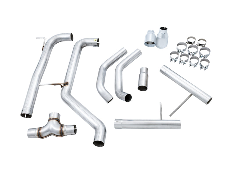 AWE Tuning 18-21 Volkswagen Jetta GLI Mk7 Track Edition Exhaust - Chrome Silver Tips (Fits OEM DP) - Precision R