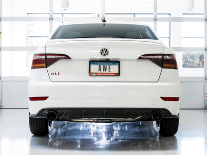 AWE Tuning 18-21 Volkswagen Jetta GLI Mk7 Track Edition Exhaust - Diamond Black Tips (Fits OEM DP) - Precision R