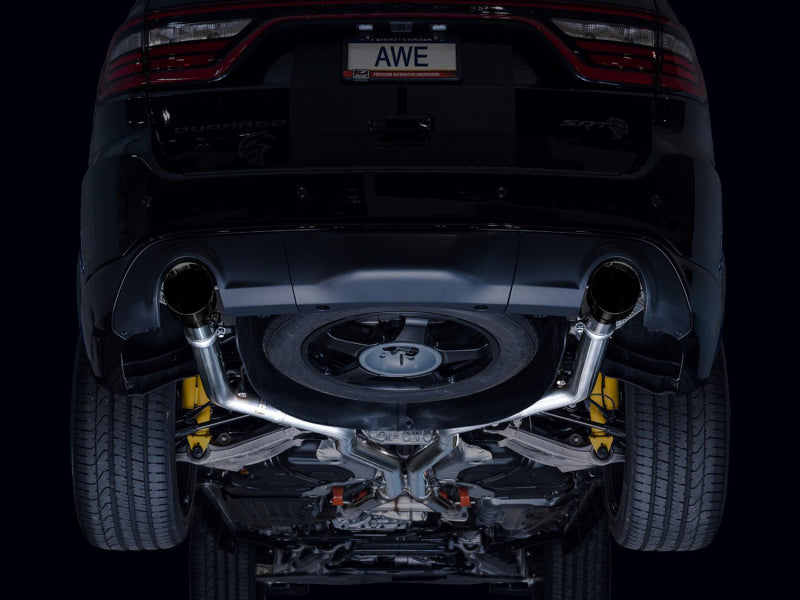 AWE Tuning 18-23 Dodge Durango SRT & Hellcat Track Edition Exhaust - Diamond Black Tips - Precision R