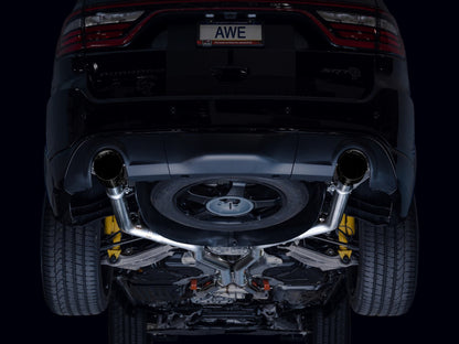 AWE Tuning 18-23 Dodge Durango SRT & Hellcat Track Edition Exhaust - Diamond Black Tips - Precision R