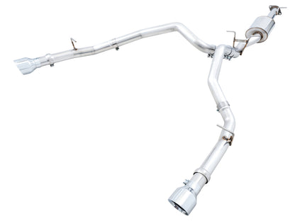 AWE Tuning 19-21 RAM 1500 5.7L (w/Cutouts) 0FG Dual Rear Exit Cat-Back Exhaust - Chrome Silver Tips - Precision R