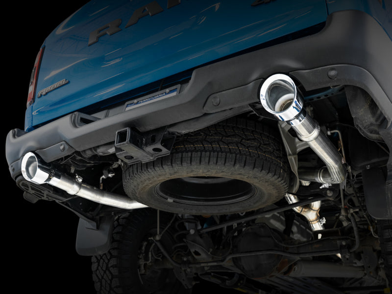 AWE Tuning 19-21 RAM 1500 5.7L (w/Cutouts) 0FG Dual Rear Exit Cat-Back Exhaust - Chrome Silver Tips - Precision R