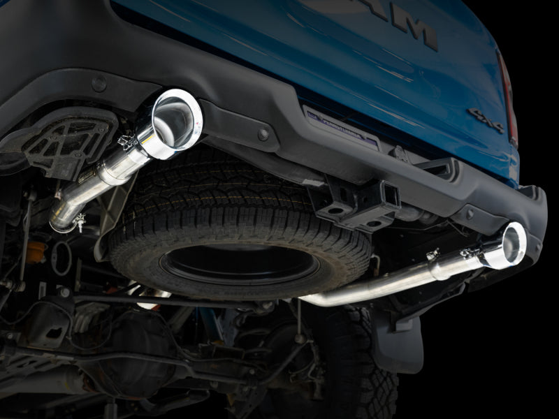 AWE Tuning 19-21 RAM 1500 5.7L (w/Cutouts) 0FG Dual Rear Exit Cat-Back Exhaust - Chrome Silver Tips - Precision R