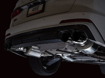 AWE Tuning 19-23 Audi C8 S6/S7 2.9T V6 AWD Touring Edition Exhaust - Diamond Black Tips - Precision R