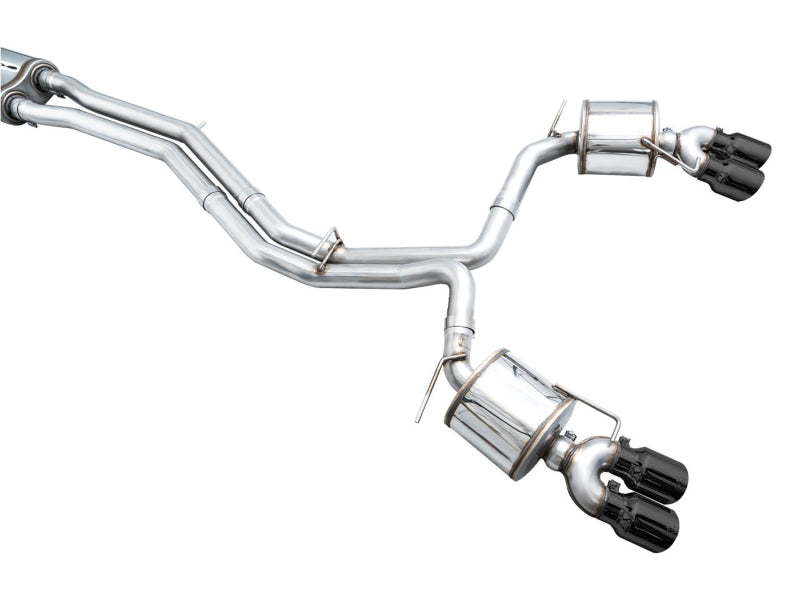 AWE Tuning 19-23 Audi C8 S6/S7 2.9T V6 AWD Touring Edition Exhaust - Diamond Black Tips - Precision R