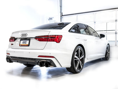 AWE Tuning 19-23 Audi C8 S6/S7 2.9T V6 AWD Touring Edition Exhaust - Diamond Black Tips - Precision R