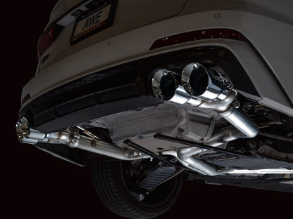 AWE Tuning 19-23 Audi C8 S6/S7 2.9T V6 AWD Track Edition Exhaust - Chrome Silver Tips - Precision R