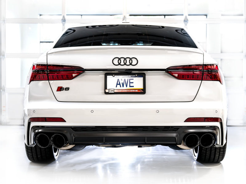 AWE Tuning 19-23 Audi C8 S6/S7 2.9T V6 AWD Track Edition Exhaust - Diamond Black Tips - Precision R