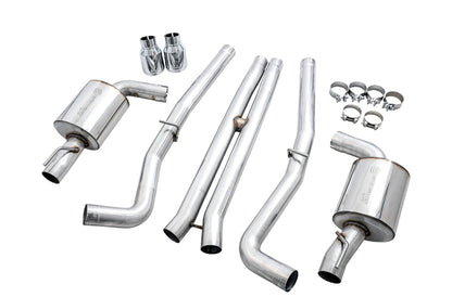 AWE Tuning 2015+ Dodge Charger 6.4L/6.2L SC Non-Resonated Touring Edition Exhaust - Silver Tips - Precision R