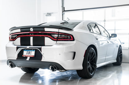 AWE Tuning 2015+ Dodge Charger 6.4L/6.2L Supercharged Track Edition Exhaust - Chrome Silver Tips - Precision R