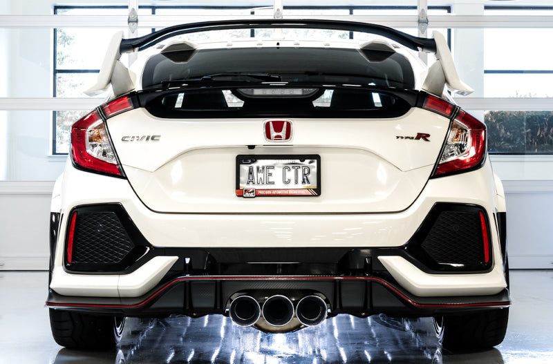 AWE Tuning 2017+ Honda Civic Type R Touring Edition Exhaust w/Front Pipe & Triple Chrome Silver Tips - Precision R