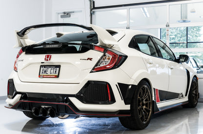 AWE Tuning 2017+ Honda Civic Type R Touring Edition Exhaust w/Front Pipe & Triple Diamond Black Tips - Precision R