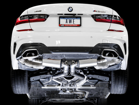 AWE Tuning 2019+ BMW M340i (G20) Non-Resonated Touring Edition Exhaust (Use OE Tips) - Precision R