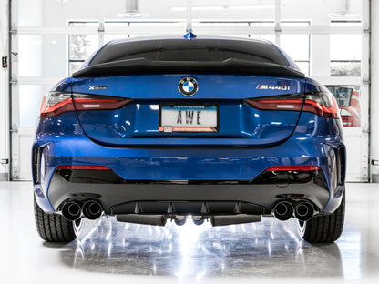 AWE Tuning 2019+ BMW M340i (G20) Resonated Touring Edition Exhaust - Quad Diamond Black Tips - Precision R