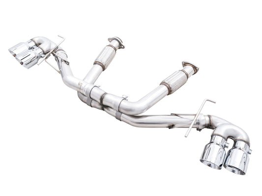 AWE Tuning 2020 Chevrolet Corvette (C8) Track Edition Exhaust - Quad Chrome Silver Tips - Precision R