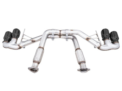 AWE Tuning 2020 Chevrolet Corvette (C8) Track Edition Exhaust - Quad Diamond Black Tips - Precision R