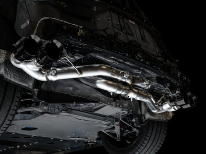 AWE Tuning 2020 Chevrolet Corvette (C8) Track Edition Exhaust - Quad Diamond Black Tips - Precision R