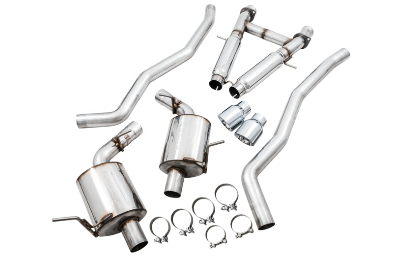 AWE Tuning 2020 Jeep Grand Cherokee SRT Touring Edition Exhaust - Chrome Silver Tips - Precision R