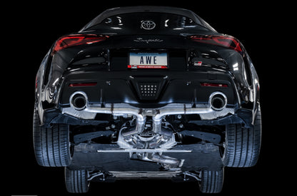 AWE Tuning 2020 Toyota Supra A90 Track Edition Exhaust - 5in Chrome Silver Tips - Precision R