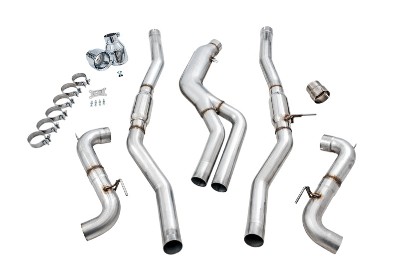 AWE Tuning 2020 Toyota Supra A90 Track Edition Exhaust - 5in Chrome Silver Tips - Precision R