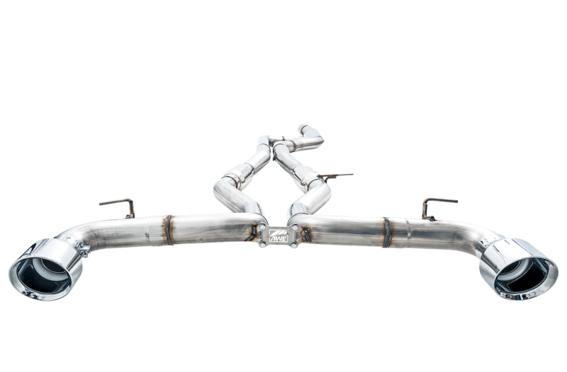 AWE Tuning 2020 Toyota Supra A90 Track Edition Exhaust - 5in Chrome Silver Tips - Precision R