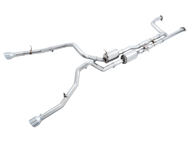 AWE Tuning 2021 RAM 1500 TRX 0FG Cat-Back Exhaust - Chrome Silver Tips - Precision R