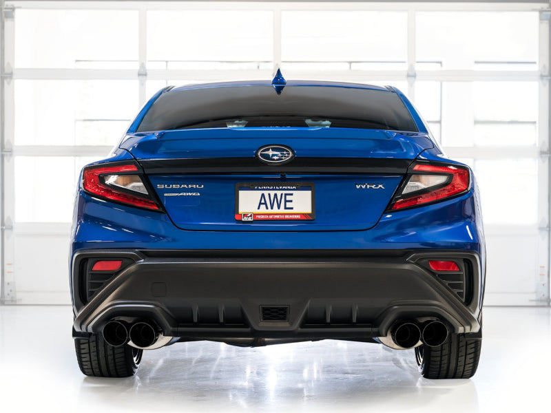 AWE Tuning 2022+ VB Subaru WRX Track Edition Exhaust - Diamond Black Tips - Precision R