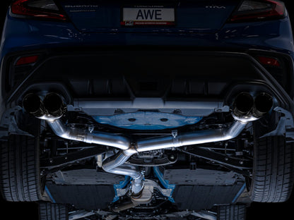 AWE Tuning 2022+ VB Subaru WRX Track Edition Exhaust - Diamond Black Tips - Precision R