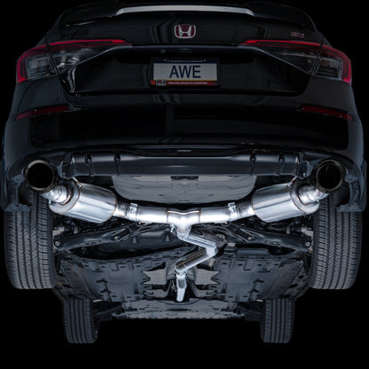 AWE Tuning 22+ Honda Civic Si/Acura Integra Touring Edition Catback Exhaust - Dual Diamond Black Tip - Precision R