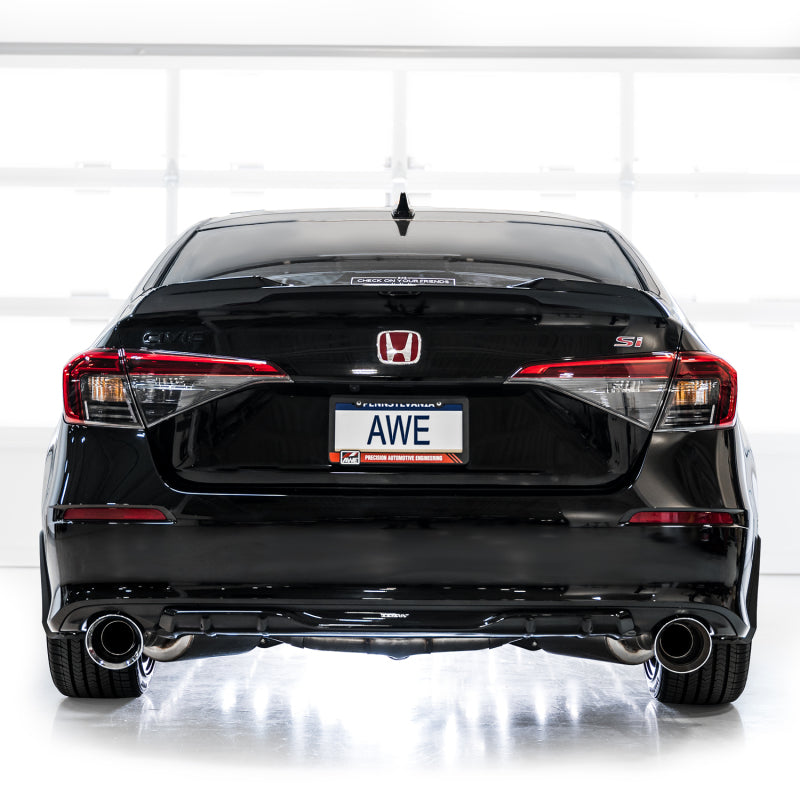 AWE Tuning 22+ Honda Civic Si/Acura Integra Track Edition Catback Exhaust - Dual Chrome Silver Tips - Precision R