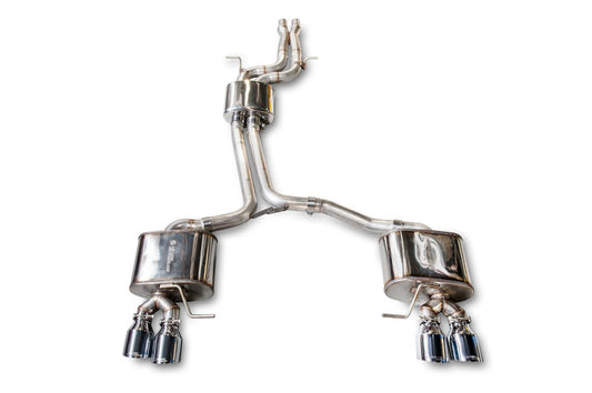 AWE Tuning Audi 8R SQ5 Touring Edition Exhaust - Quad Outlet Chrome Silver Tips - Precision R