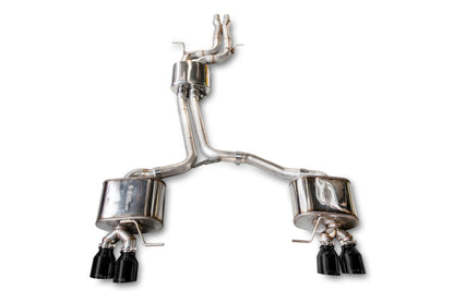 AWE Tuning Audi 8R SQ5 Touring Edition Exhaust - Quad Outlet Diamond Black Tips - Precision R