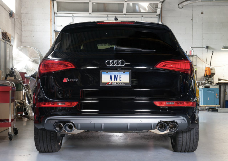 AWE Tuning Audi 8R SQ5 Touring Edition Exhaust - Quad Outlet Diamond Black Tips - Precision R