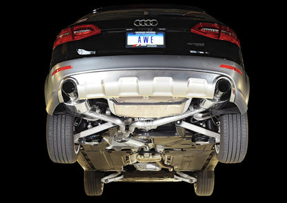 AWE Tuning Audi B8.5 All Road Touring Edition Exhaust - Dual Outlet Diamond Black Tips - Precision R