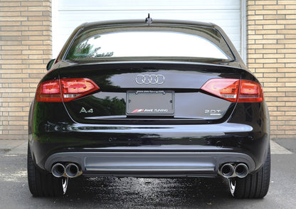 AWE Tuning Audi B8 A4 Touring Edition Exhaust - Quad Tip Polished Silver Tips - Does Not Fit Cabrio - Precision R