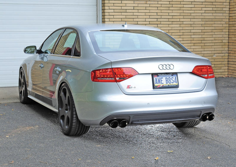 AWE Tuning Audi B8 / B8.5 S4 3.0T Track Edition Exhaust - Chrome Silver Tips (90mm) - Precision R