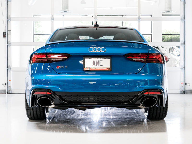 AWE Tuning Audi B9.5 RS5 Sportback Non-Resonated Touring Edition Exhaust - RS-Style Diamond Blk Tips - Precision R