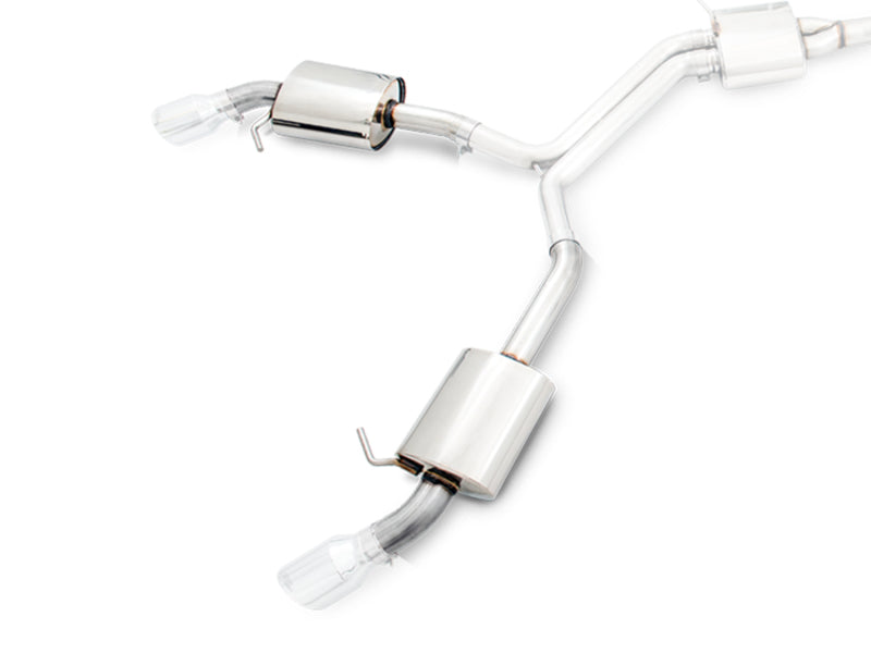 AWE Tuning Audi B9 A5 Touring Edition Exhaust Dual Outlet - Chrome Silver Tips (Includes DP) - Precision R