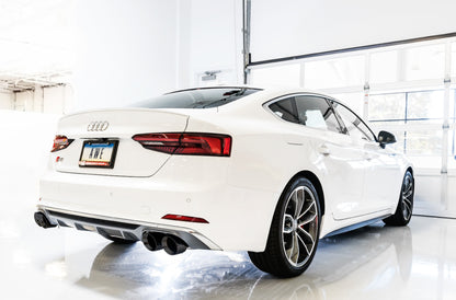 AWE Tuning Audi B9 S4 Touring Edition Exhaust - Non-Resonated (Black 102mm Tips) - Precision R