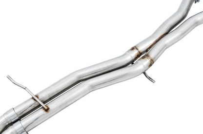 AWE Tuning Audi B9 S4 Track Edition Exhaust - Non-Resonated (Black 102mm Tips) - Precision R