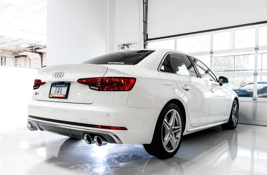 AWE Tuning Audi B9 S5 Sportback Track Edition Exhaust - Non-Resonated (Black 102mm Tips) - Precision R