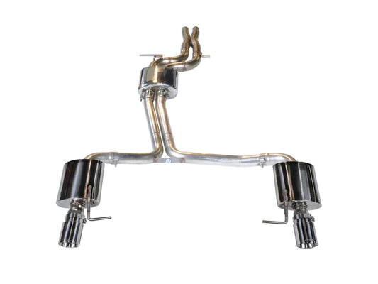 AWE Tuning Audi C7 A6 3.0T Touring Edition Exhaust - Dual Outlet Chrome Silver Tips - Precision R