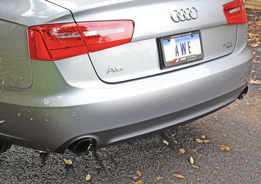 AWE Tuning Audi C7 A6 3.0T Touring Edition Exhaust - Dual Outlet Diamond Black Tips - Precision R