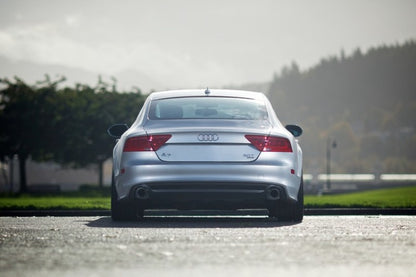 AWE Tuning Audi C7 A7 3.0T Touring Edition Exhaust - Dual Outlet Chrome Silver Tips - Precision R