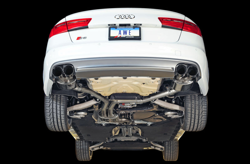 AWE Tuning Audi C7 / C7.5 S6 4.0T Touring Edition Exhaust - Diamond Black Tips - Precision R