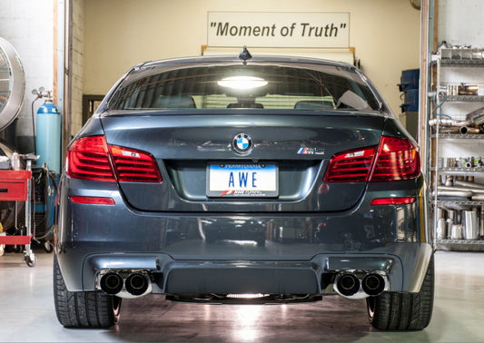 AWE Tuning BMW F10 M5 Touring Edition Axle-Back Exhaust Diamond Black Tips - Precision R